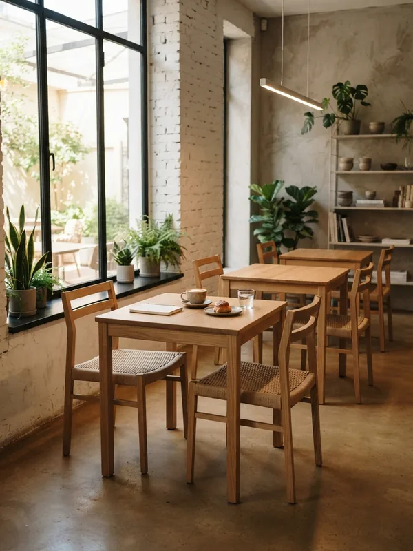 Meja & Kursi Cafe Kayu Solid