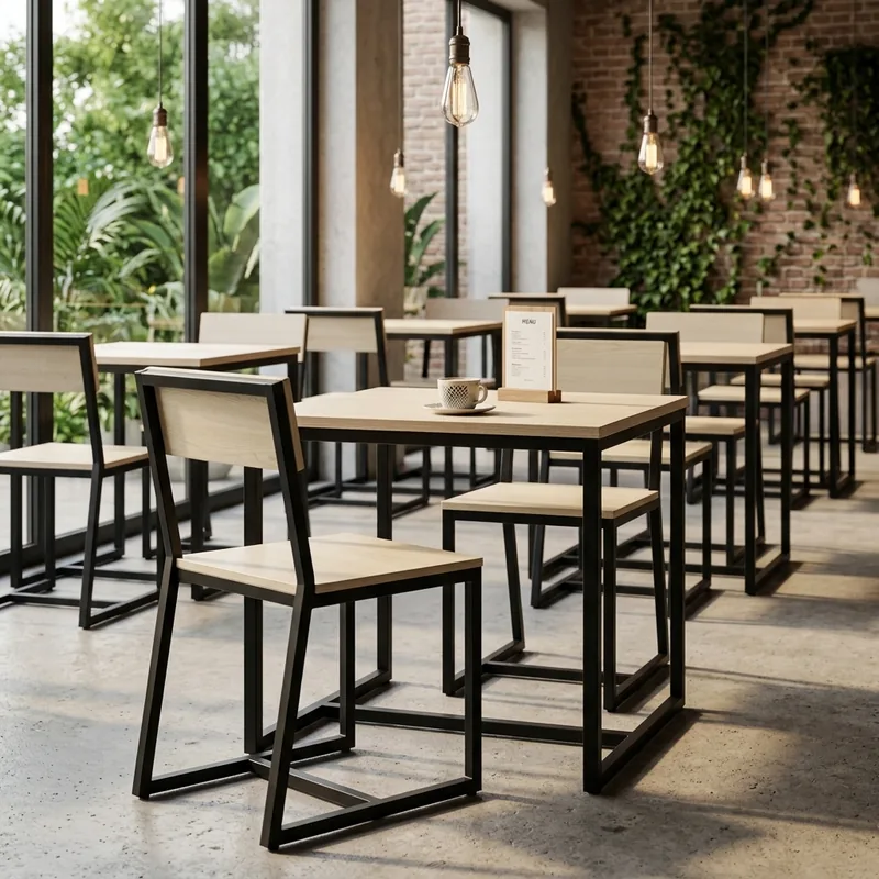 Kursi Cafe Rangka Kotak Minimalis